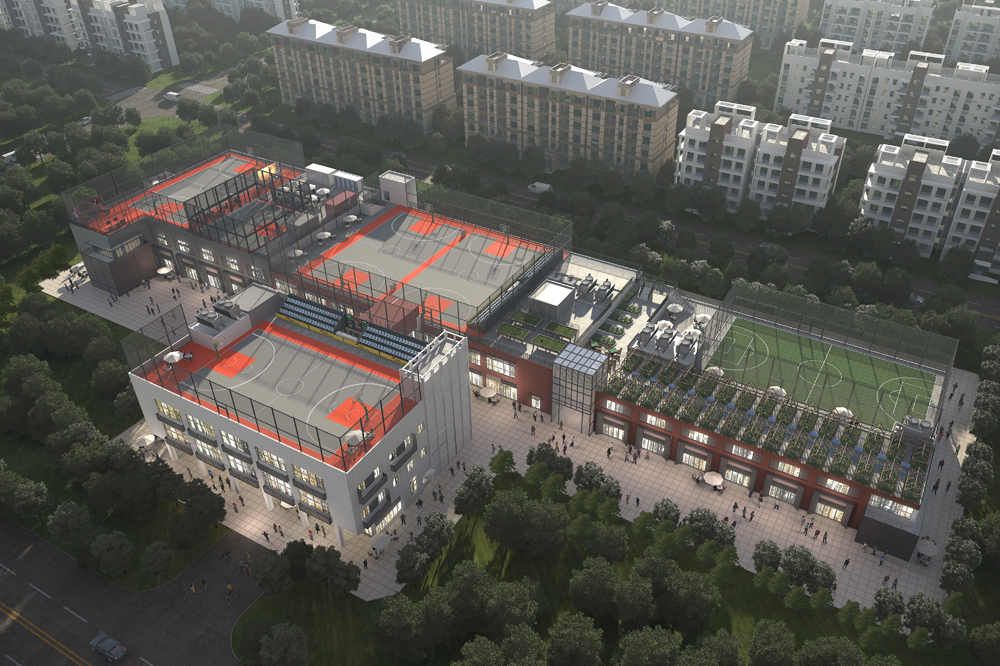 中糧天臺籃球場效果