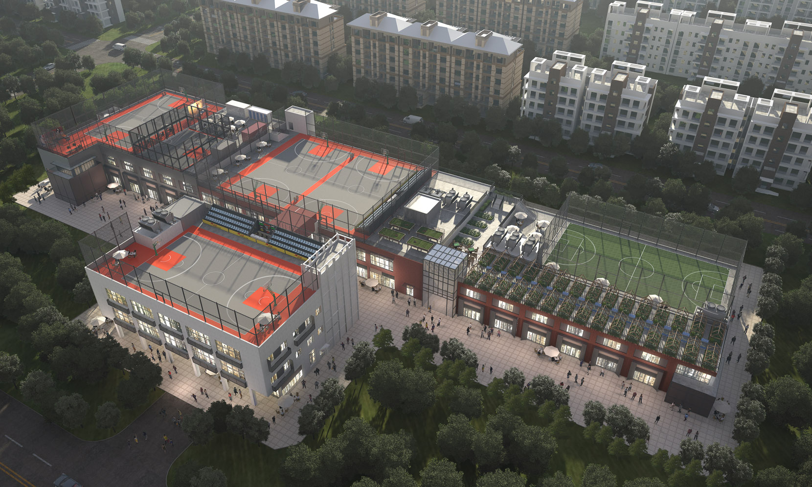 中糧031創意園C棟天臺球場效果圖